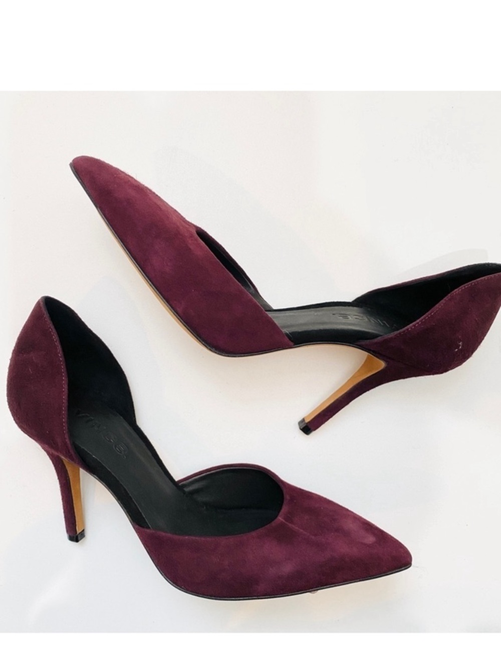 Vince Maroon leather heels